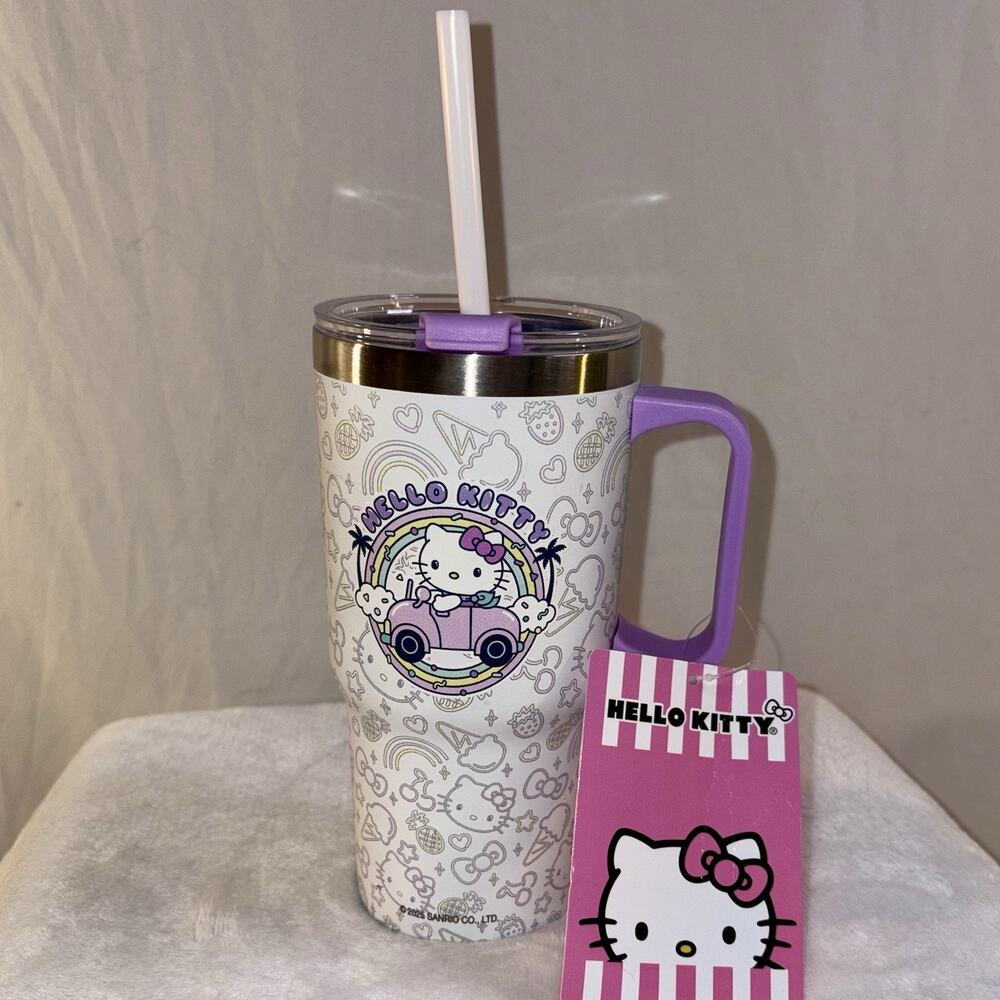 Hello Kitty & Friends Mini Tumbler w/ Straw Stainless Steel Drink 20 Oz NEW
